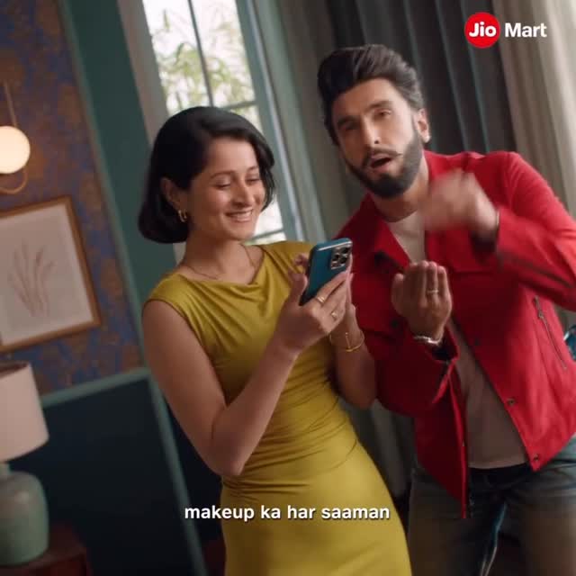 Instagram post by @sakshiguptaofficial for JioMart. Caption reads: My IPL 2026 campaign by @jiomartofficial ♥️ What a....