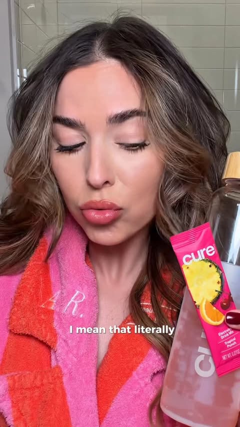Instagram post by @alisharevel for Cure Hydration. Caption reads: Hydration, but make it a personality trait. 30%....