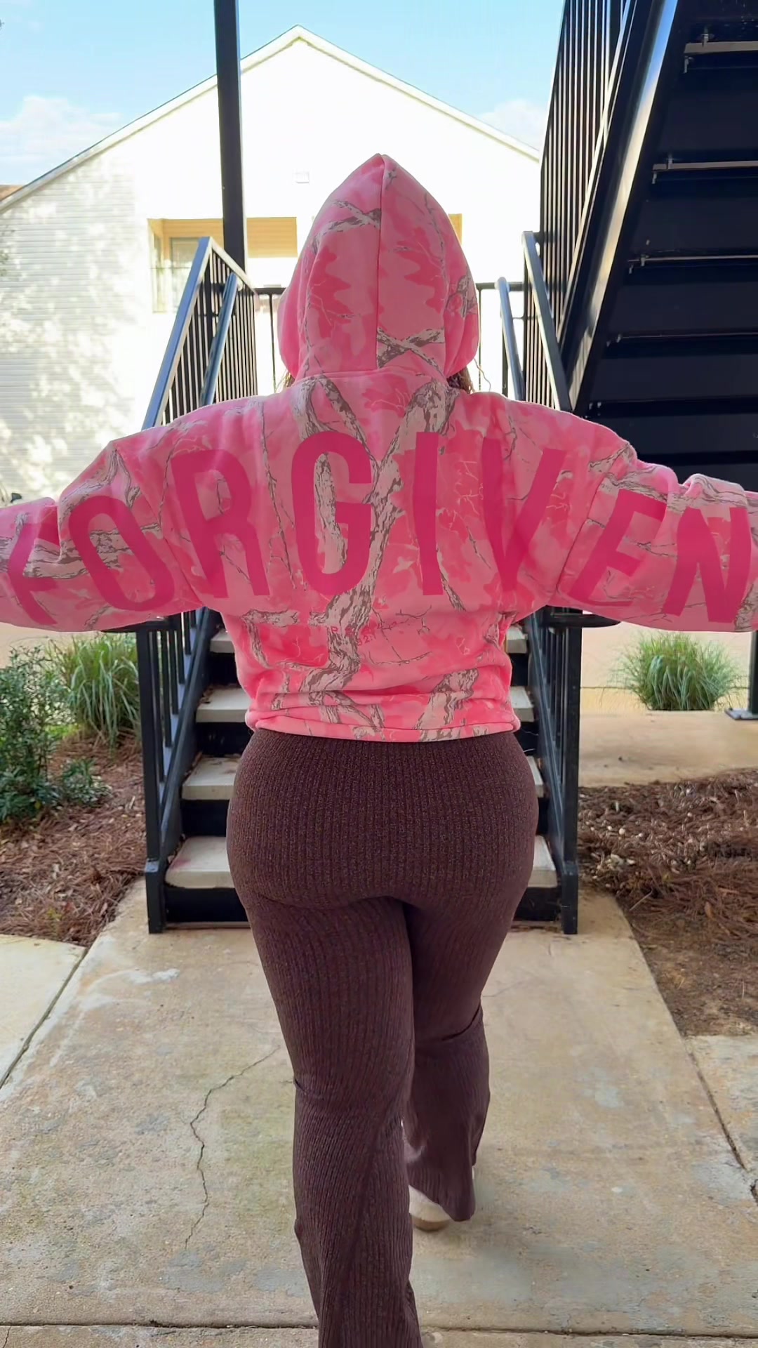 TikTok post by @macnifiquexoxo for God's Love Overcomes. Caption reads: [...] #christianapparel #glohoodie....