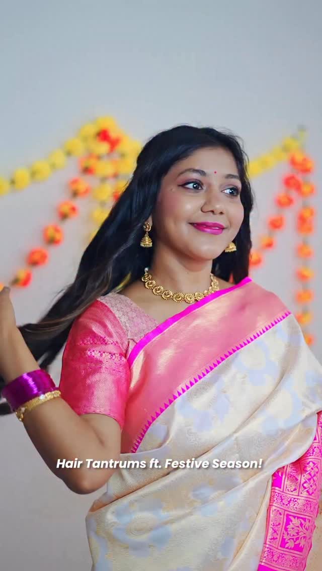 Instagram post by @styletheorybyjazz for Parachute Advansed. Caption reads: #Ad
This Bathukamma, I’m penning down moments of....