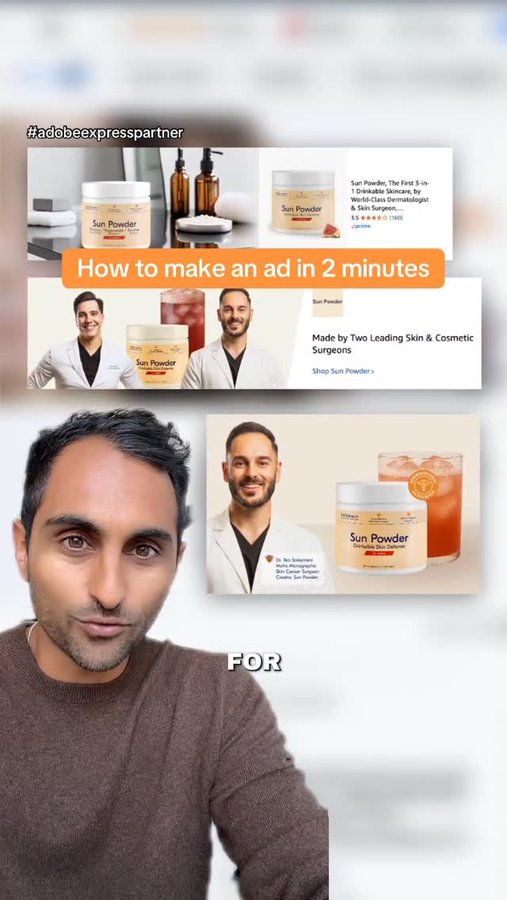 Instagram post by an influencer for Adobe. Caption reads: [...] with the new integrations from @adobeexpress....