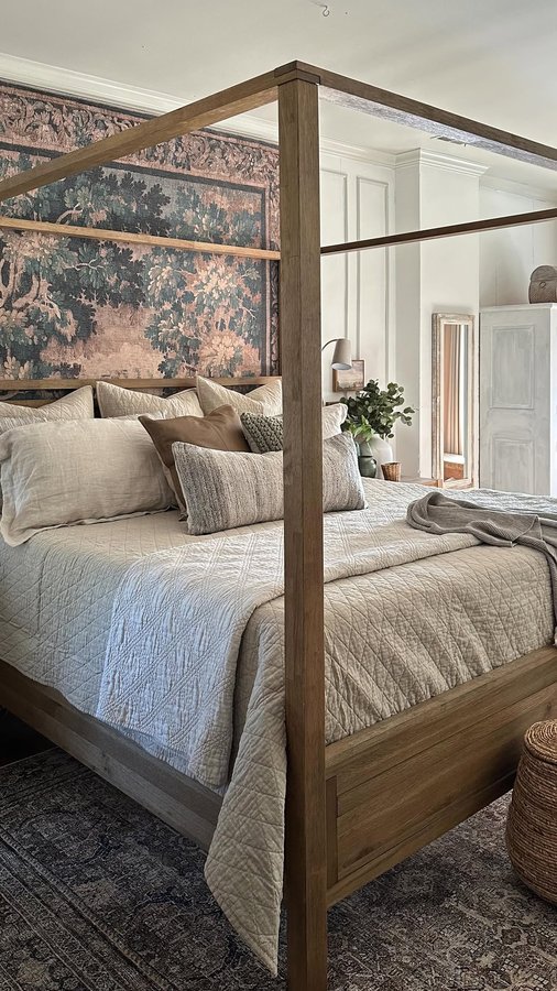 Instagram post by @theoldhouseonmain for RC Willey. Caption reads: Did you know that @rcwilley sold bedding, and....