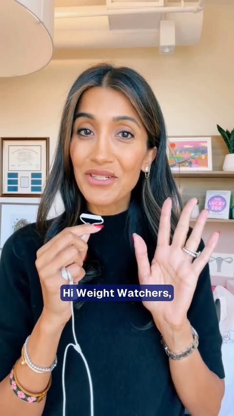 Instagram post by @lucky.sekhon for WeightWatchers. Caption reads: Dr. Lucky Sekhon shares 3 fertility-related....