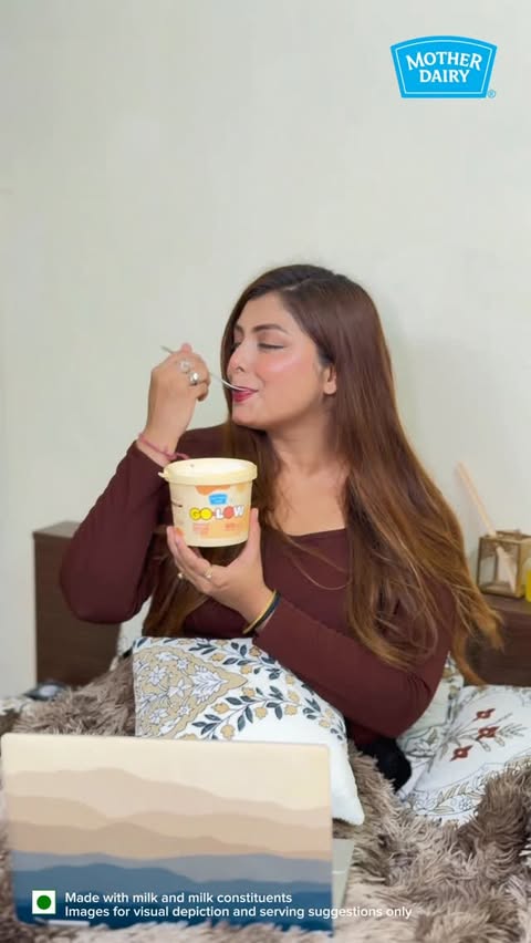 Instagram post by @shikhasinghreine for Mother Dairy. Caption reads: [...] and a little something sweet. Lately, Mother....