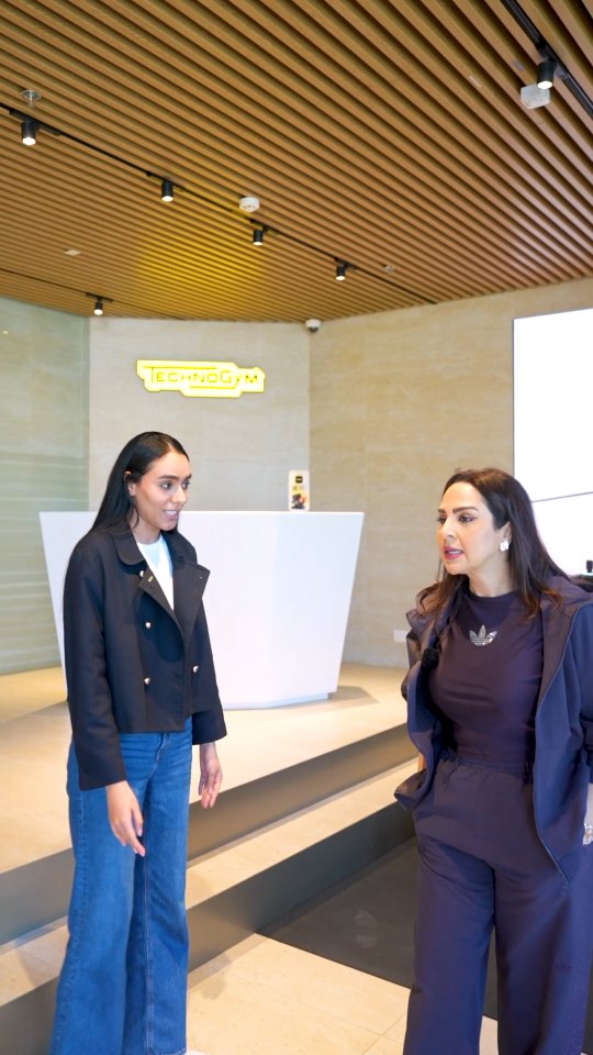 Instagram post by @ranaalkassim for Technogym. Caption reads: [...] journey with the best in the game....