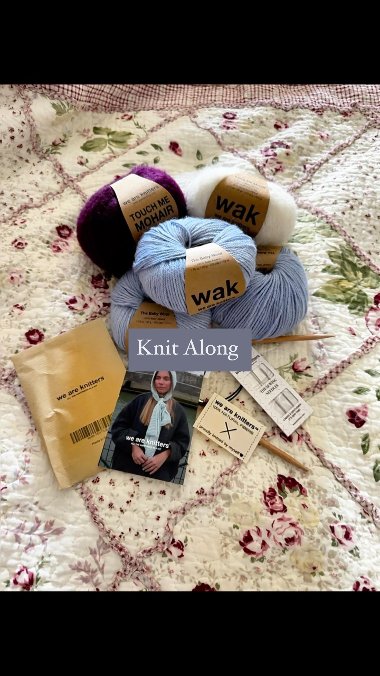 Instagram post by @thebookishalchemist for We Are Knitters. Caption reads: Knit along details!!
I’m super excited to be using....