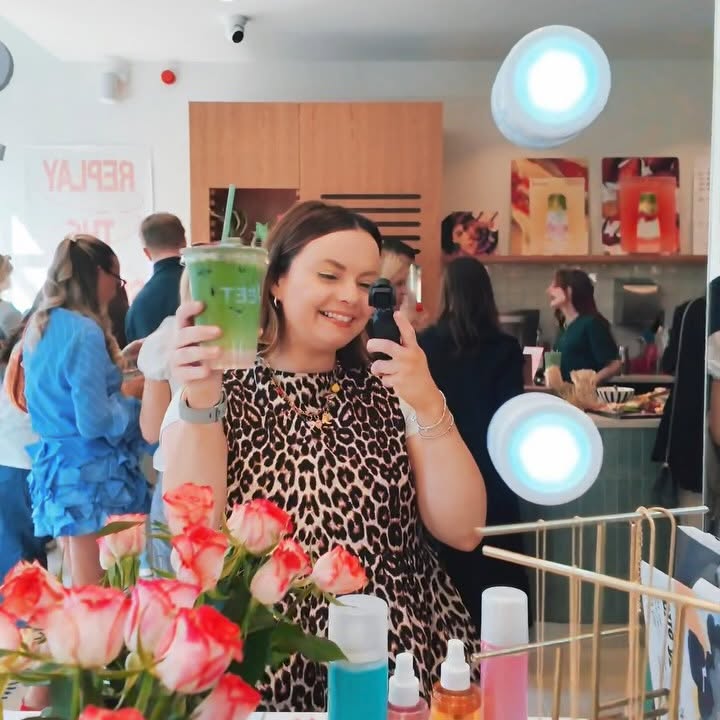 Instagram post by @contentbylindsey for Blank Street. Caption reads: Welcome to Glasgow @blankstreet. I have a feeling....