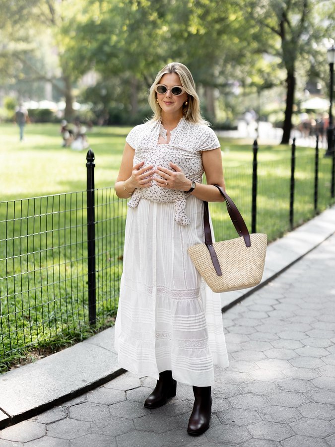 Instagram post by @samanthavarvel for Solly Baby. Caption reads: My collaboration with @sollybaby is here! Meet....