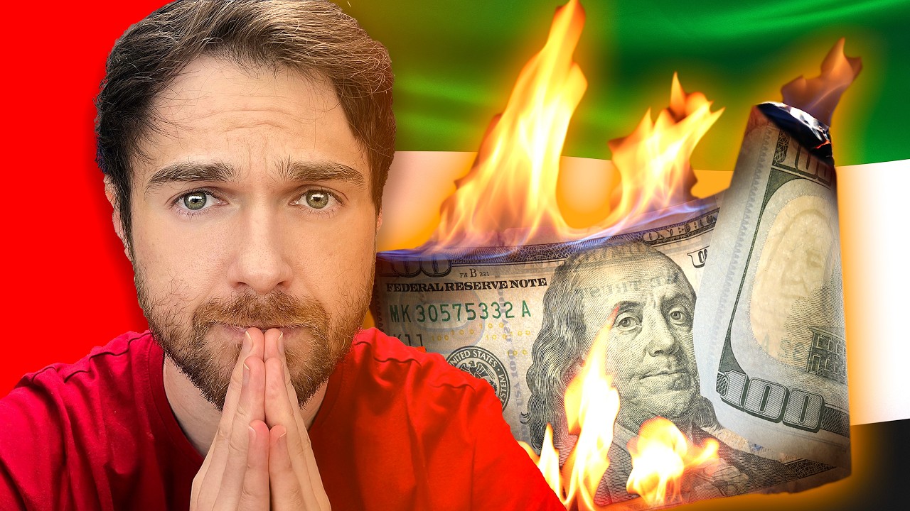 YouTube post by @AndreiJikh for moomoo. Caption reads: Trump Just RESET The US Dollar (What You Must....