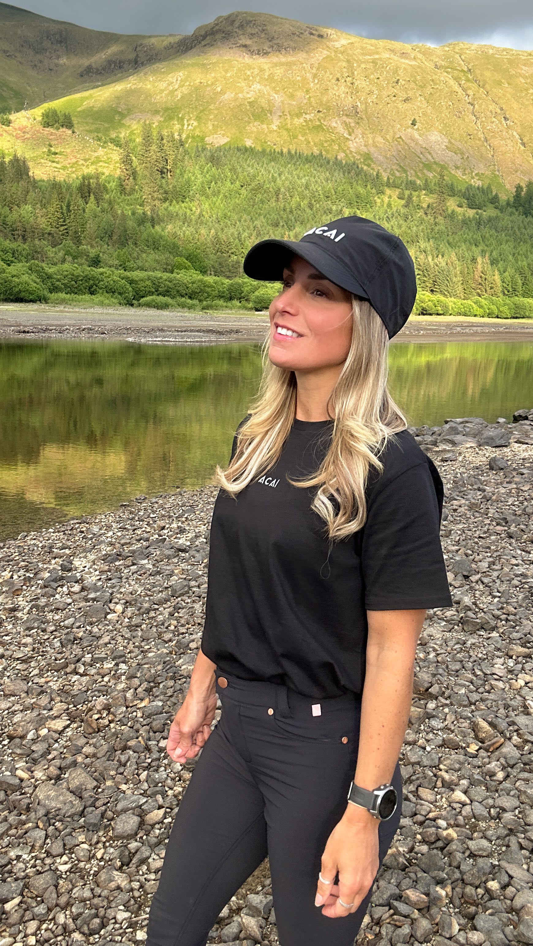 Instagram post by @nat_swarbs for ACAI Outdoorwear. Caption reads: GRWM styling the exceptionally flattering....