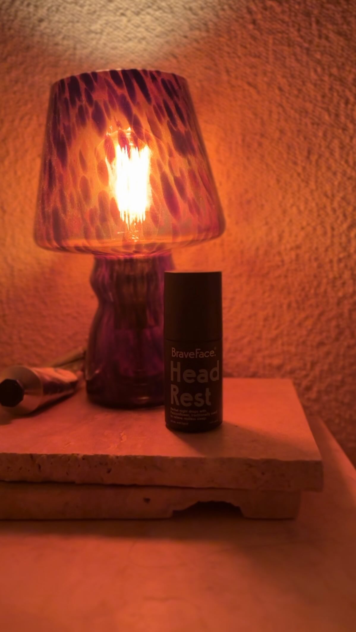 Instagram post by @mrs.yasmina for BraveFace. Caption reads: [...] sleep needs alittle assistance🥲....