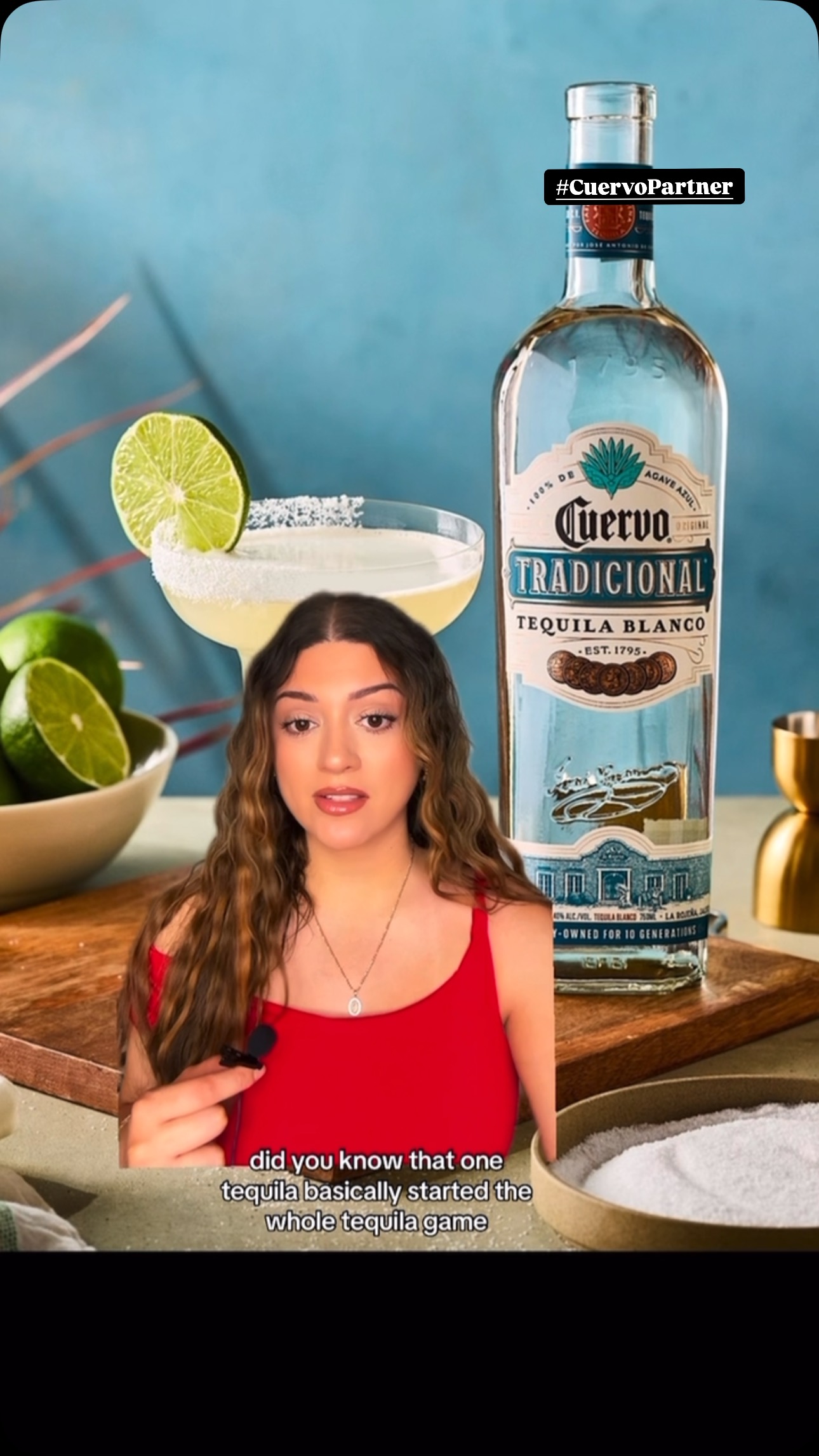 Instagram post by @fernandacortesx for Jose Cuervo. Caption reads: #CuervoPartner Cuervo has been around since 1975 —....