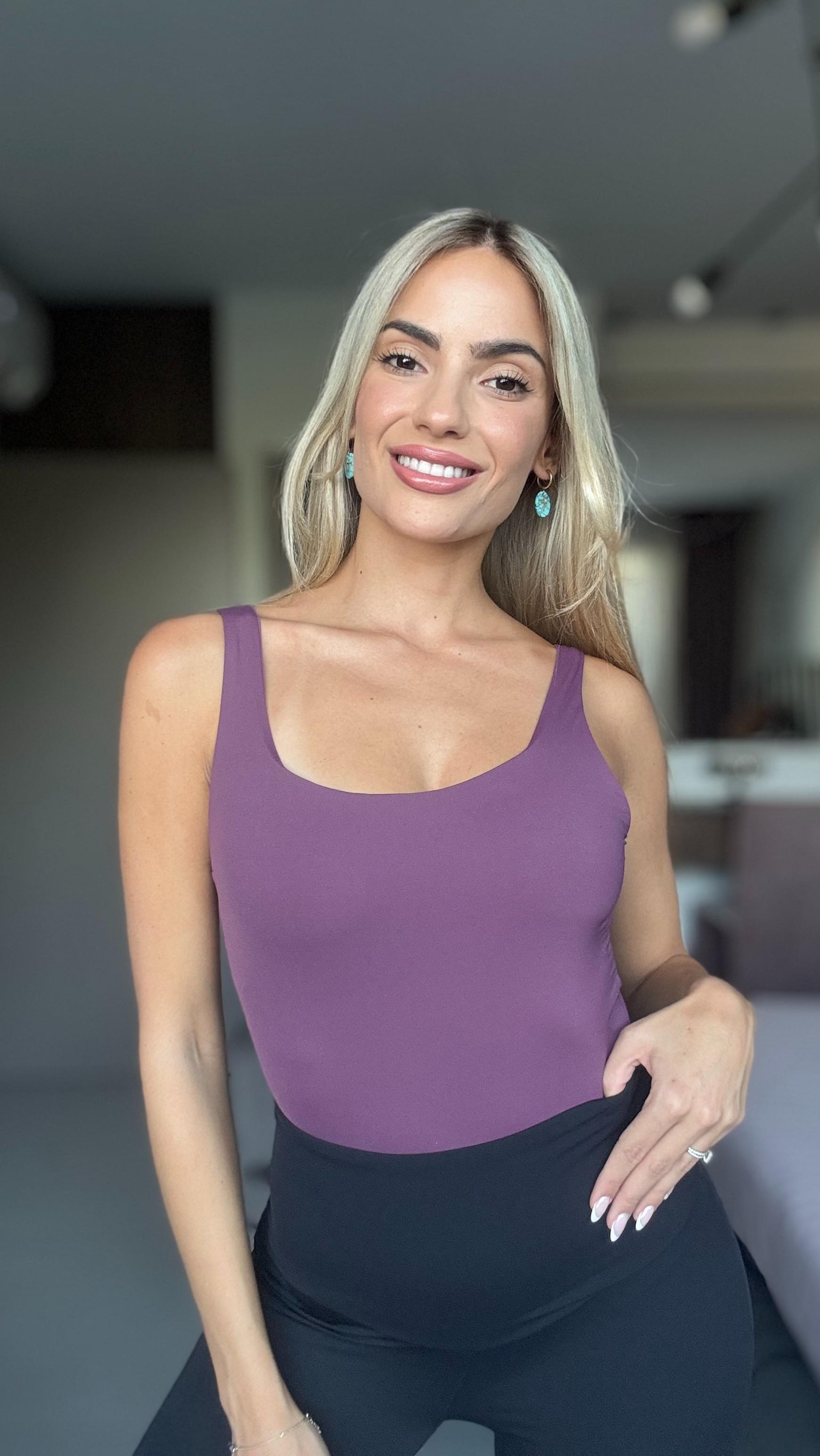 Instagram post by @irenekarantoni for Tezenis. Caption reads: #ad the comfiest bodysuit you can....