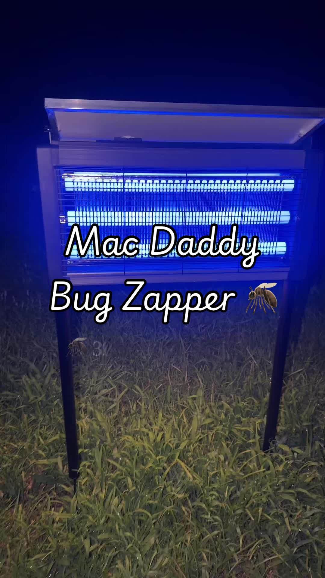 TikTok post by an influencer for eGadgets. Caption reads: [...] dusk-to-dawn operation. @eGadgets #BugZapper....