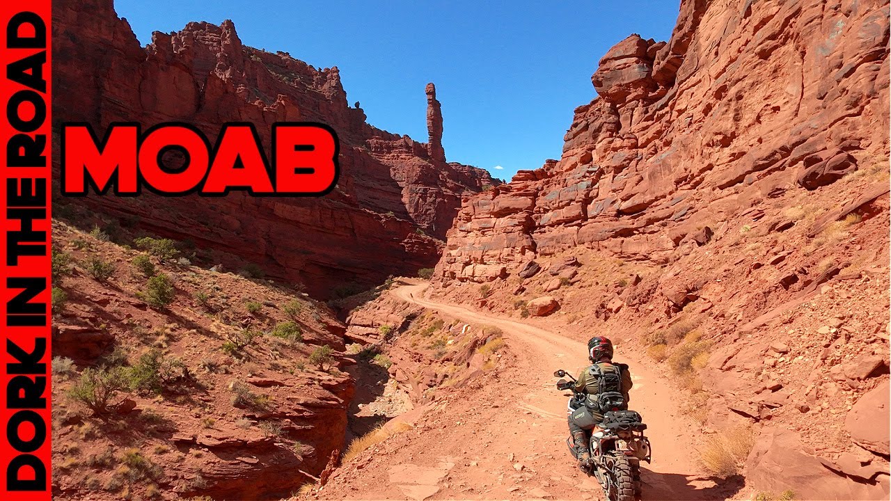 YouTube post by @DorkintheRoad for Mosko Moto. Caption reads: I Spent 3 Days Riding a KTM 890 Adventure R Around....