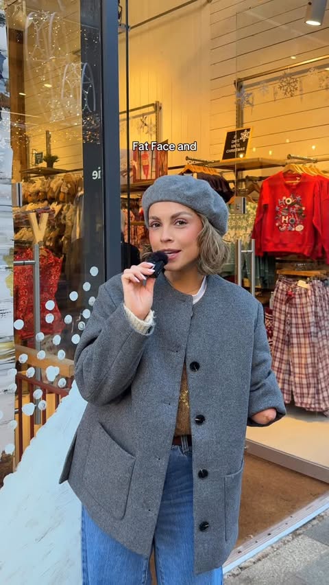 Instagram post by @gemmaadby for FatFace. Caption reads: AD FatFace really has their Christmas selection....