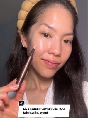 TikTok post by @thekimedit for LIVE TINTED. Caption reads: gifted by Live Tinted | Bye Dark Circles, Hi....