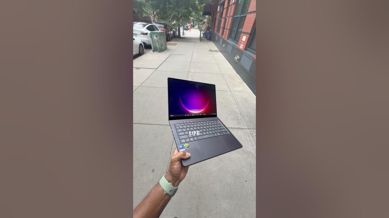 YouTube post by @GyasiLinje for NVIDIA GeForce Russia. Caption reads: The Laptop I Wish I Had in College #nvidia #laptop....