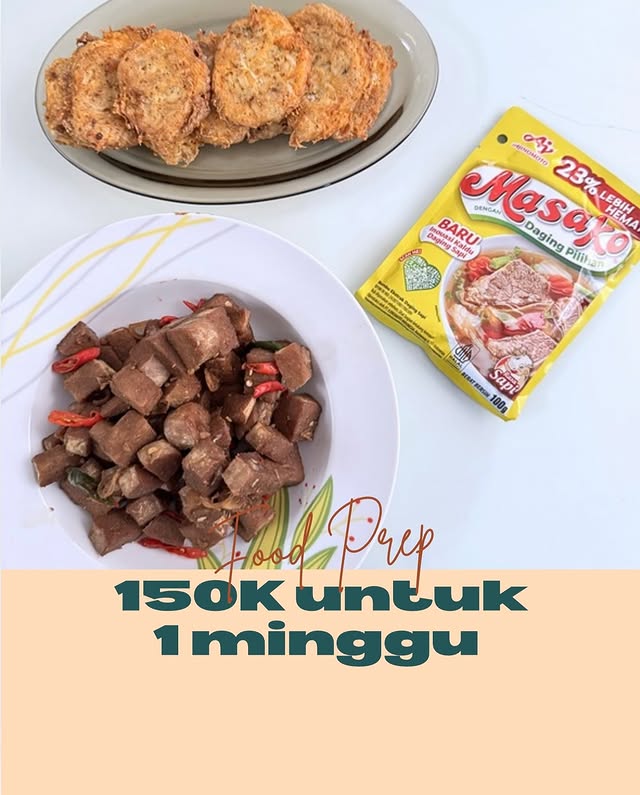Instagram post by @angela.purnamasari for Masako. Caption reads: [...] simpan, tinggal panasin. Dengan Masako Ayam....