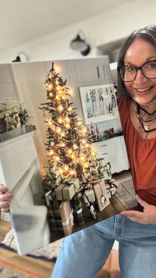 Instagram post by @hip2save for Walgreens. Caption reads: Grab a canvas print and try this easy DIY Light-Up....