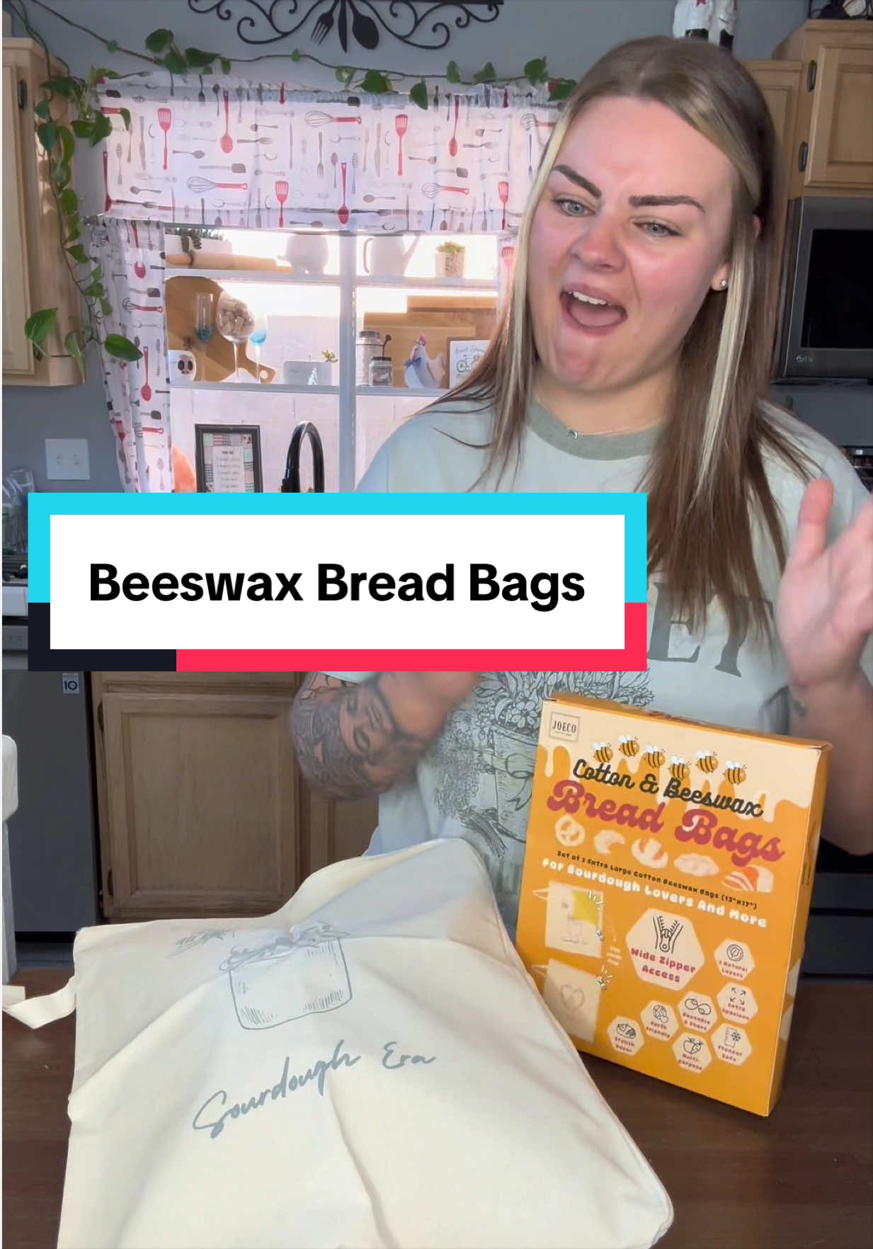 TikTok post by @worldofsum for JoeCo. Caption reads: Keeps your bread fresh longer!!💫 @JoeCo....