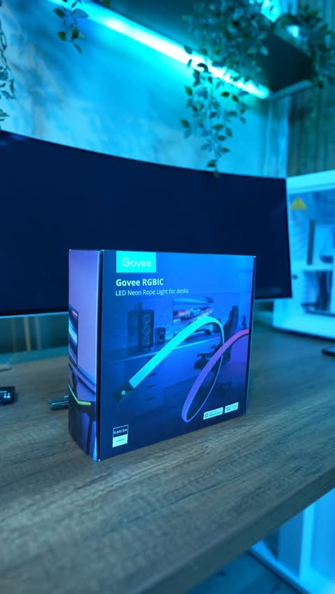 Instagram post by @kaptanmemotv for Govee. Caption reads: Govee Neon Masa Şeridi ✨️
@govee_turkiye [...].