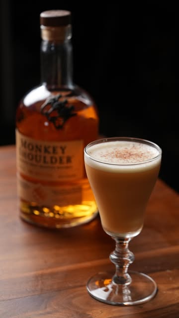 Instagram post by @highproofpreacher for Monkey Shoulder. Caption reads: If you’ve never made a @monkeyshoulder Flip, it’s....