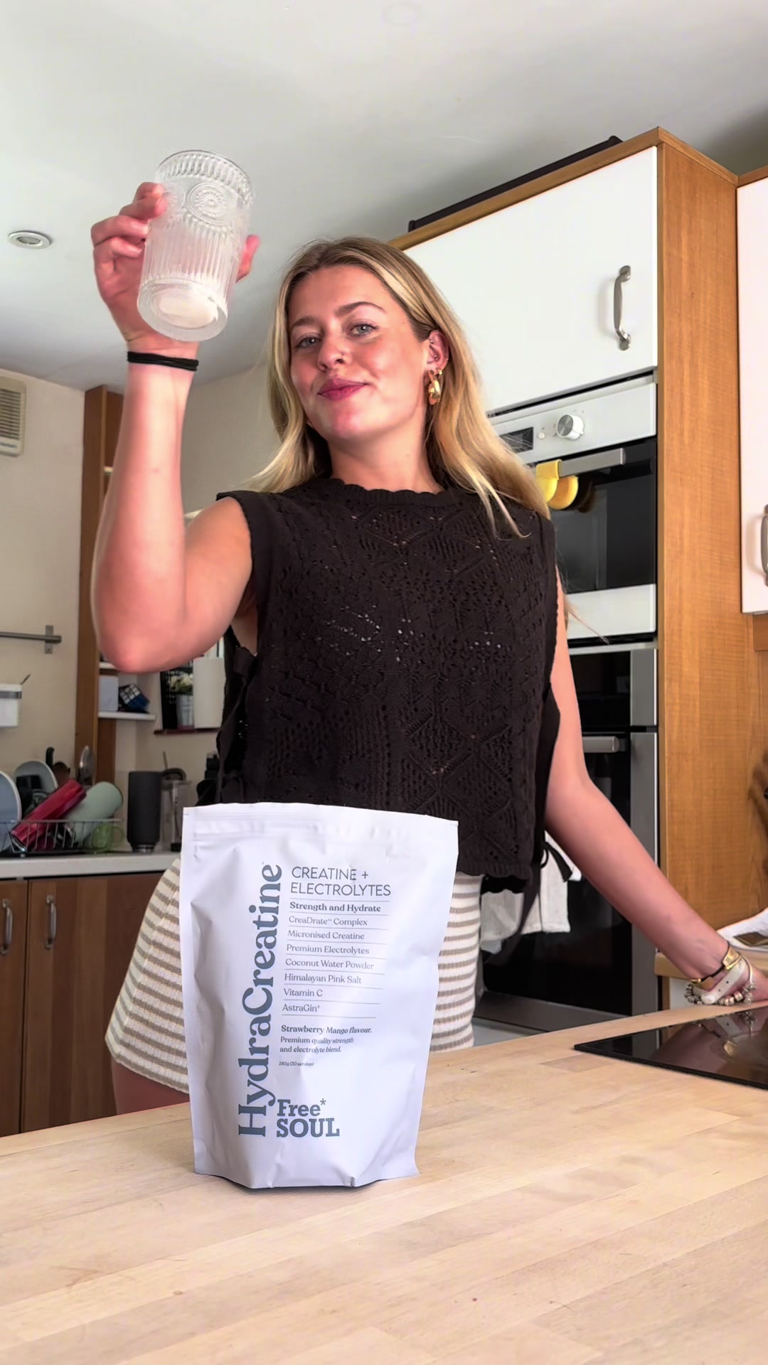TikTok post by @absjfit for Free Soul. Caption reads: Loving the hydracreatine by @Free Soul !! Go try....