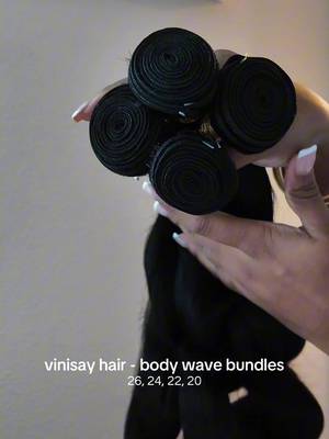 TikTok post by @karathebarb for Vinisay Hair. Caption reads: [...] Check part two to see the install! Vinisay....
