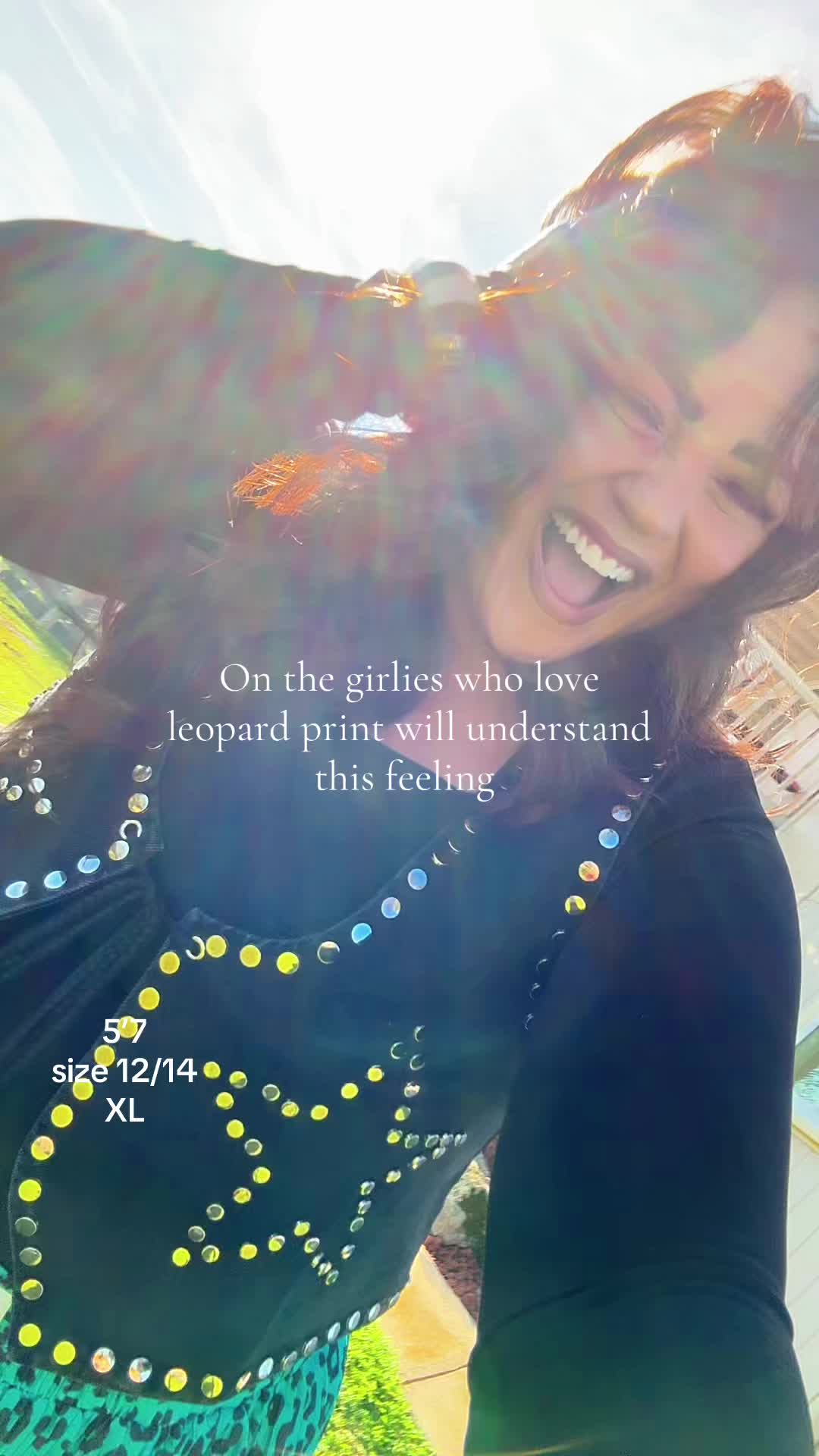 TikTok post by @_.andrea.nicole._ for WKNDchasers. Caption reads: @WKND Chasers #leopardprint #dopaminedressing....