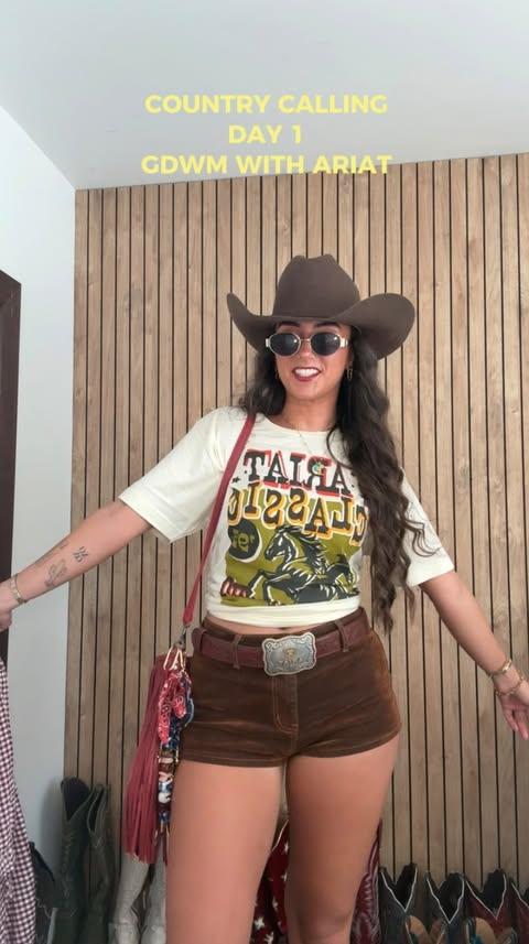 Instagram post by @daisydukeeee_ for Ariat International, Inc.. Caption reads: AD | GDWM for @countrycallinguk - getting dressed....