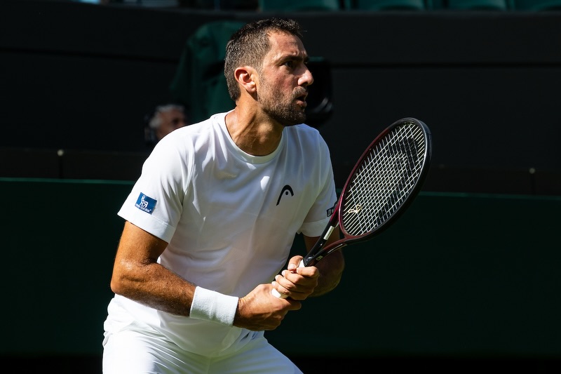 Instagram post by @marincilic for Novo Nordisk. Caption reads: [...] moving forward.🎾💪 @blueowlcapital....