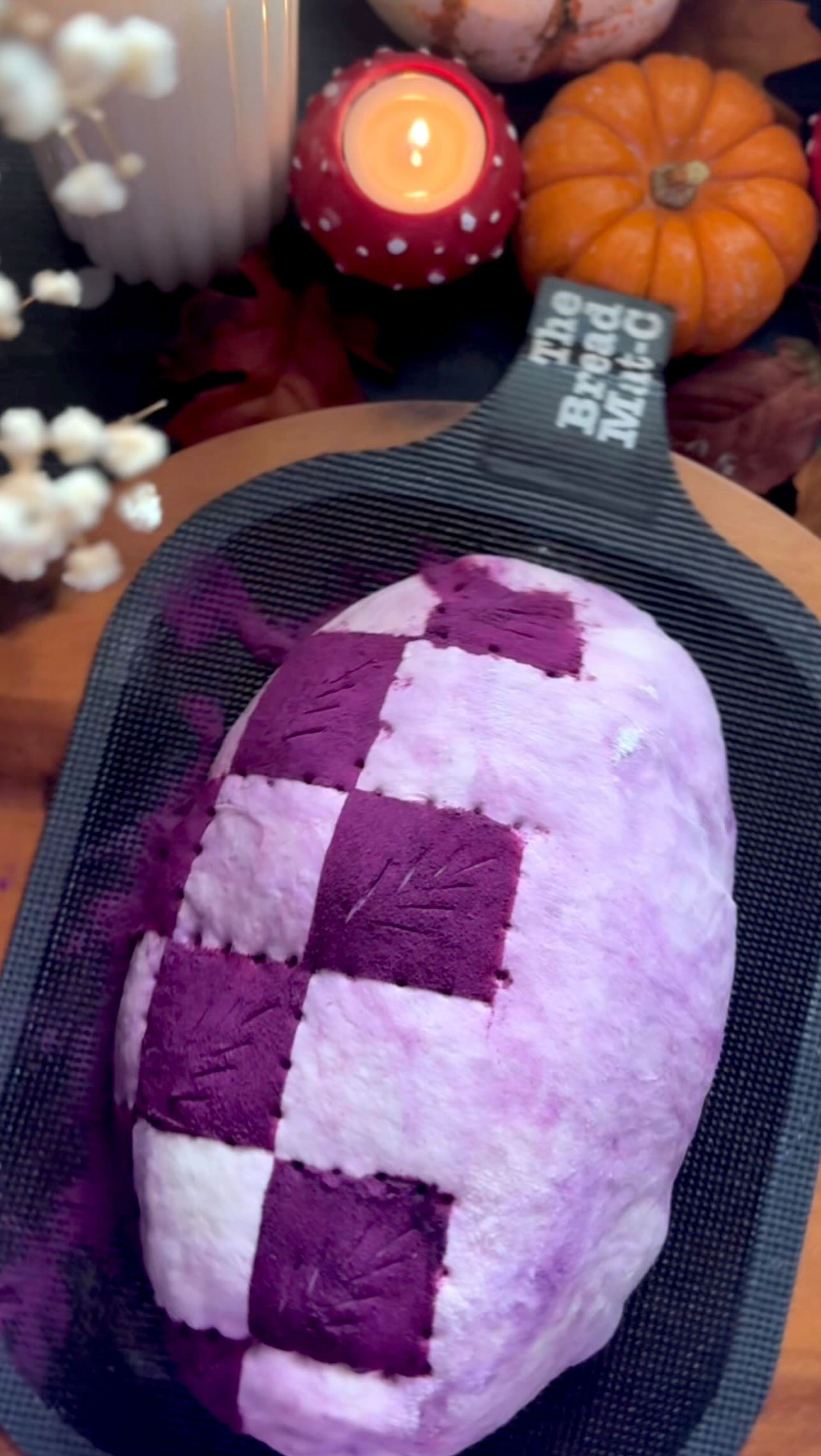 Instagram post by @wiremonkeyshop for Bob's Red Mill. Caption reads: Purple Sweet Potato Sourdough 💜

This bake was....