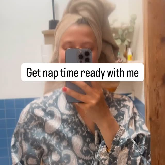 Instagram post by @femihelse for Skinome. Caption reads: Ad Get naptime ready with me ☕️ Vi bruker fersk....