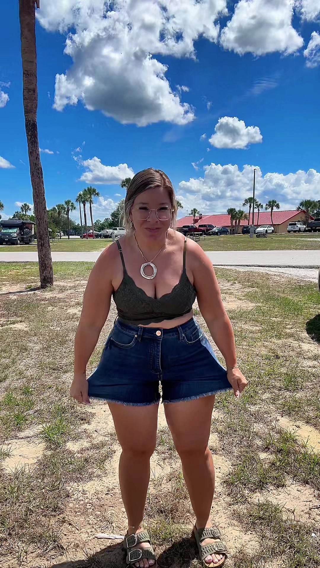 TikTok post by @maritza_travelmama for Alexander Jane. Caption reads: @Alexander Jane #rfmshorts #curvyfashion [...].