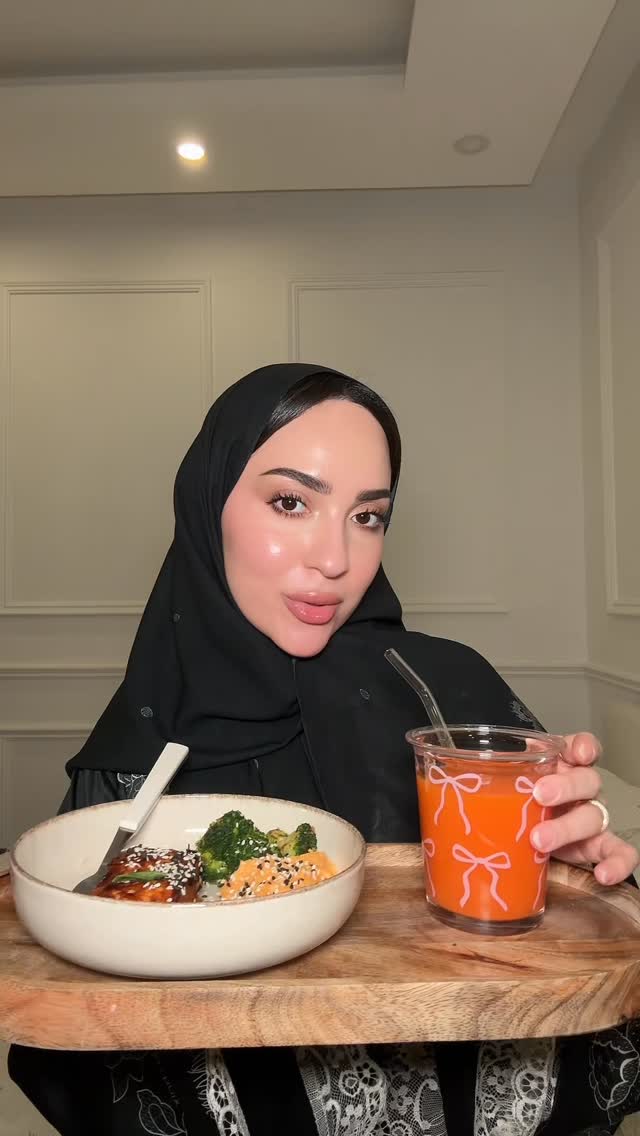 Instagram post by @sarahbk__ for talabat. Caption reads: always taking care of my skin from within first....