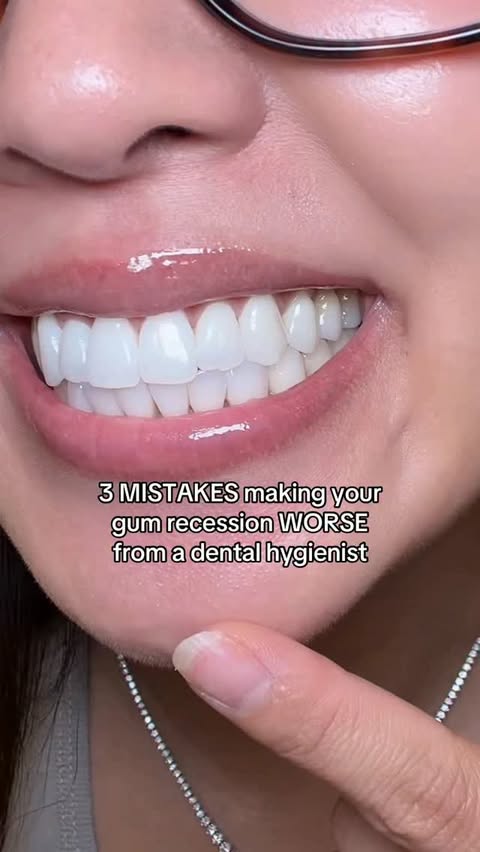 Instagram post by @tiffkimmm for Soocas Oral Care Management. Caption reads: Gum recession can cause generalized sensitivity,....