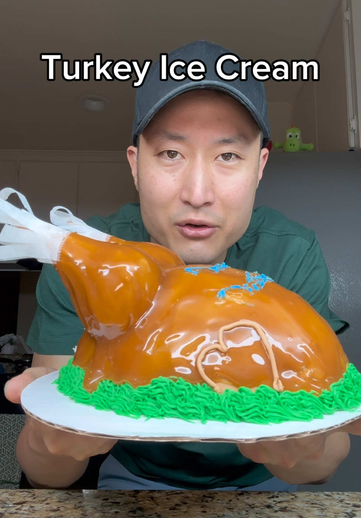 TikTok post by @shophocho for Baskin-Robbins. Caption reads: #turkey #icecream @BaskinRobbinsUS #thanksgiving .