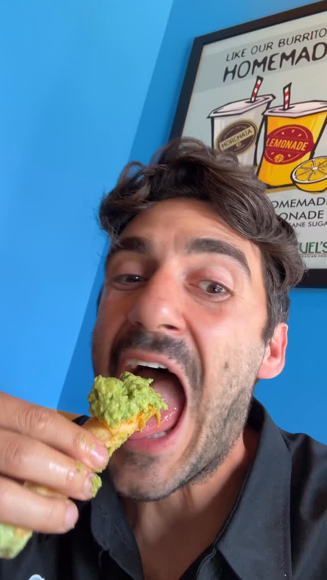 Instagram post by @bookofelie for Miguel's Jr. Caption reads: The @miguels_jr taquitos hit extra hard /w their....