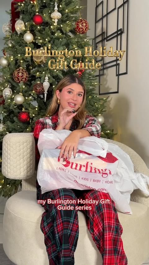 Instagram post by @elizabethelias for Burlington. Caption reads: [...] - just check out our gift guide girl....