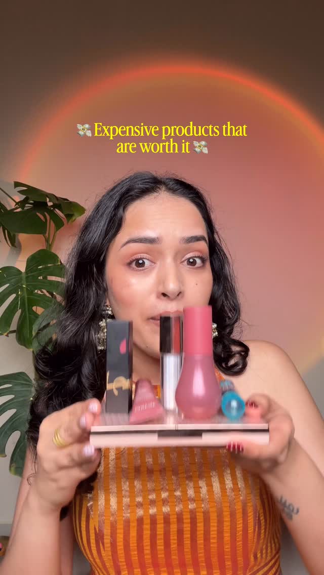 Instagram post by @glow.w.ish for DearDahlia. Caption reads: Not all expensive products are worth it… but these....