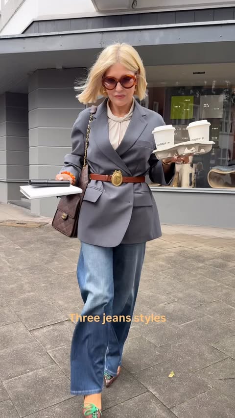Instagram post by @petradieners for The Frankie Shop. Caption reads: [...] and evening Ad Business outfit....