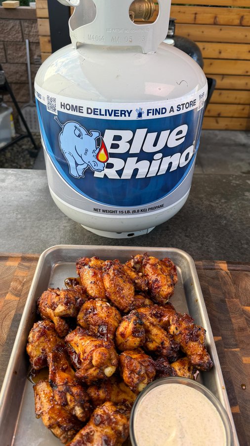 Instagram post by an influencer for Blue Rhino. Caption reads: [...] dill ranch — powered by @bluerhinoco 🔥....