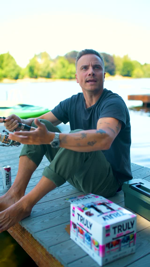 Instagram post by @mattcutshall for Truly Hard Seltzer. Caption reads: This summer spend your fishing days with a @Truly....