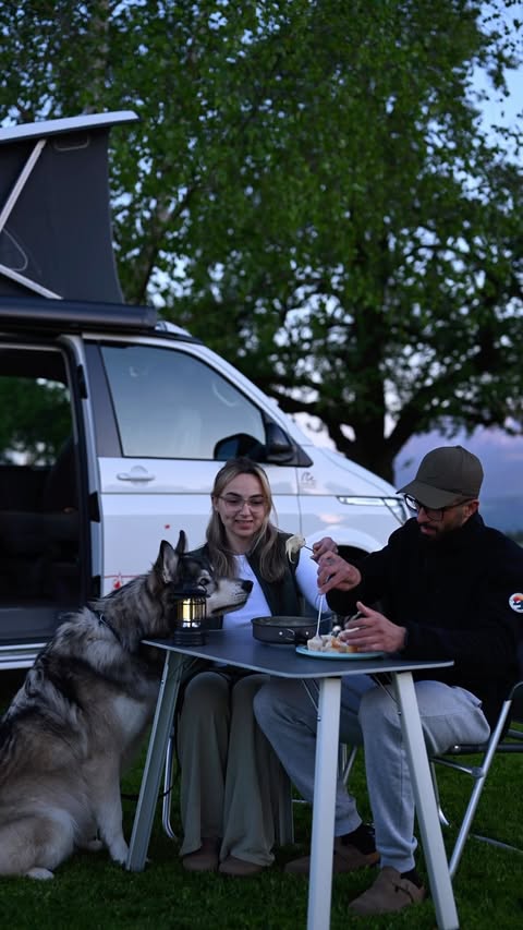 Instagram post by @odens_life for roadsurfer. Caption reads: [...] the alps? 🥹🇨🇭🫕 Ad / camper from....