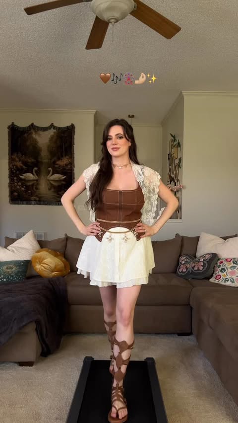 Instagram post by @toriacurbelo for 12th Tribe. Caption reads: Festival outfits with a touch of whimsy. AD....