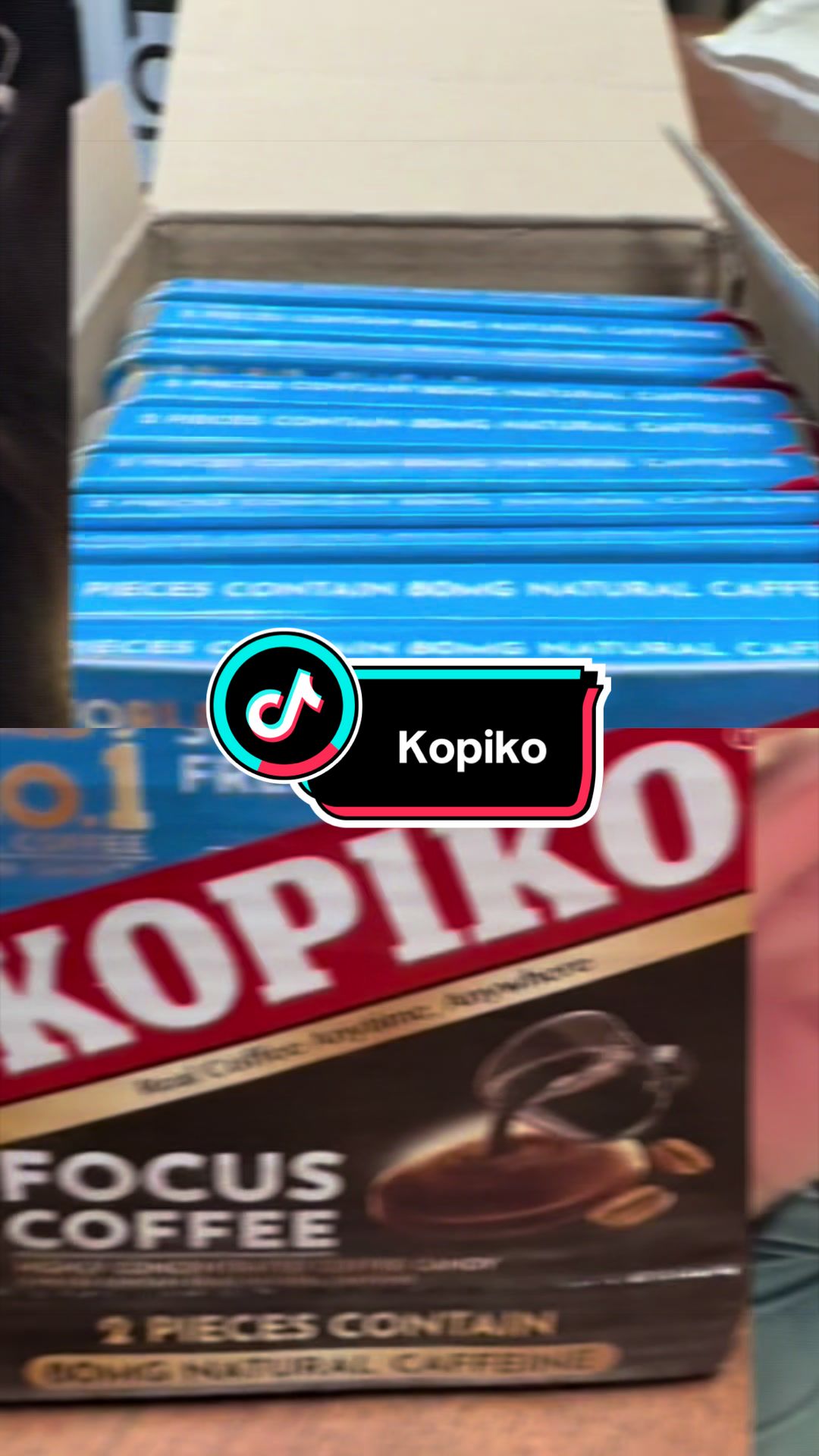 TikTok post by @jennyrowell for Kopiko USA. Caption reads: @Kopiko US Coffee lovers, this one is dangerous.....