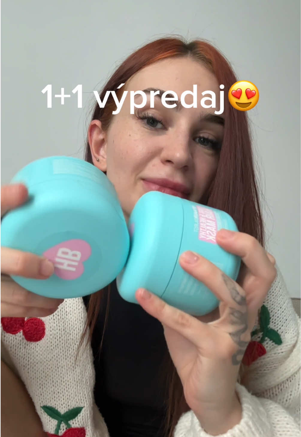 TikTok post by @emma.lacova for Hairburst. Caption reads: 1+1 vypredaj od @Hairburst Slovensko je tuuu😍....