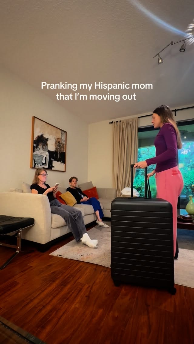 Instagram post by @hannahesky for Away. Caption reads: That went so well @away #AwayPartner

#hispanic....