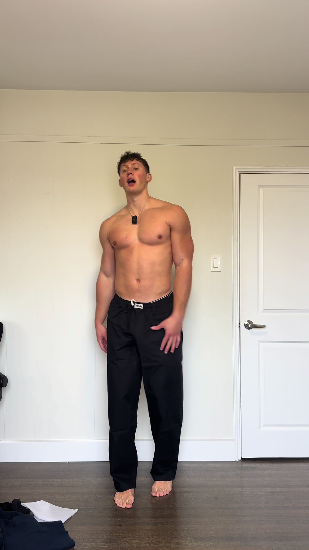 TikTok post by @brianwallack for Gymshark. Caption reads: [...] yall getting?🤔🤩 CODE BWALL @Gymshark #fyp....